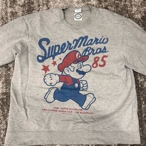 Nintendo Gray Super Mario Bros Sweater